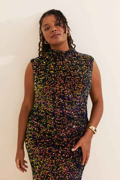 purple mesh midi dress Purple Printed Mesh Overlay Sleeveless Fitted Midi Dress
