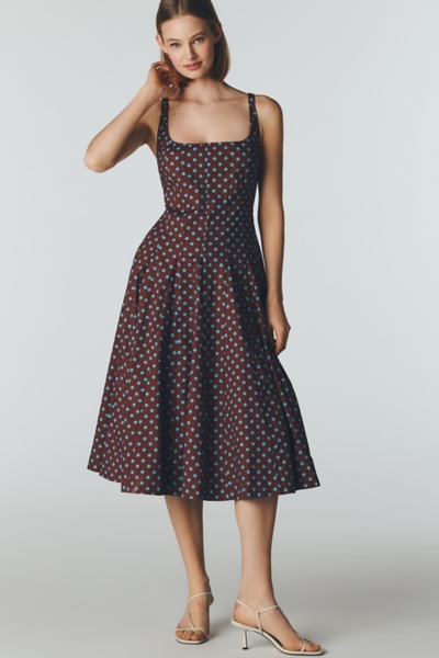 knee length dresses for ladies Neoprene Turtleneck Midi Dress main image 0