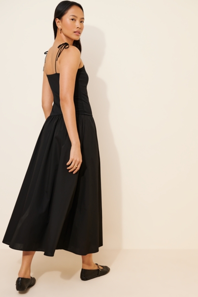 Square-Neck Twofer Midi Dress | Nuuly
