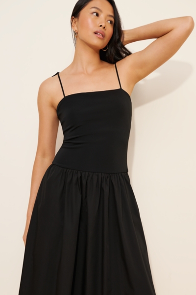 Square-Neck Twofer Midi Dress | Nuuly