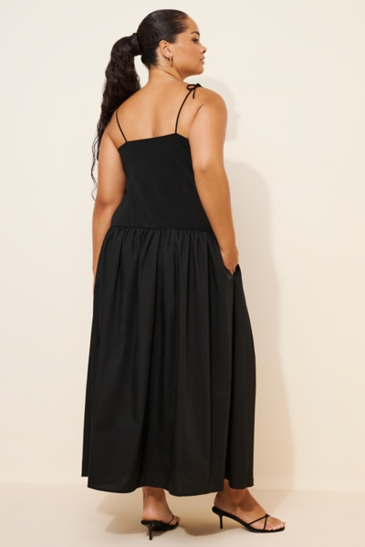 Square-Neck Twofer Midi Dress | Nuuly