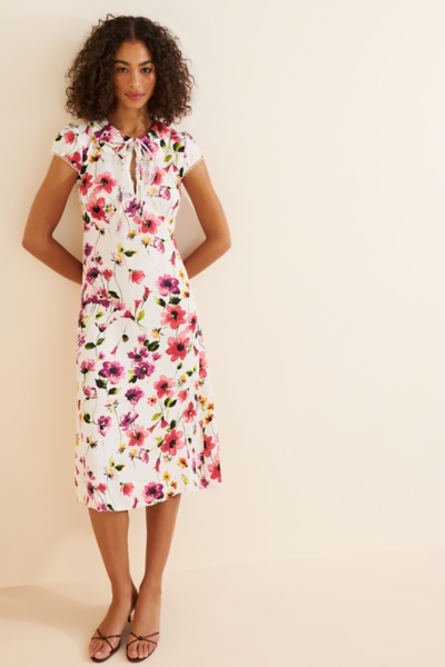 Collared Short-Sleeve Midi Dress | Nuuly