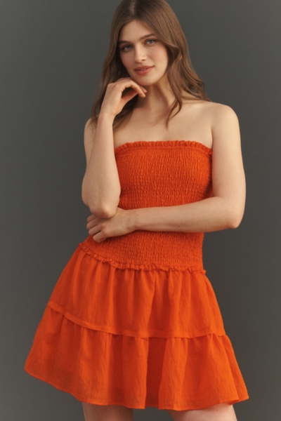Strapless Smocked Mini Dress | Nuuly