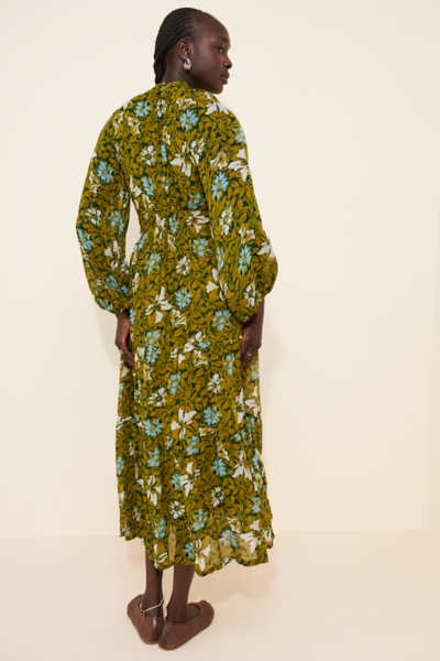the somerset maxi dress long sleeve chiffon edition The Somerset Collection by Anthropologie