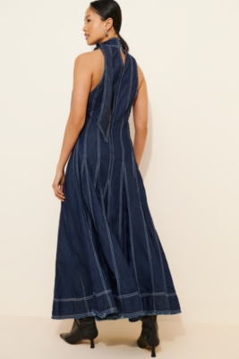Sleeveless denim maxi dress new arrivals