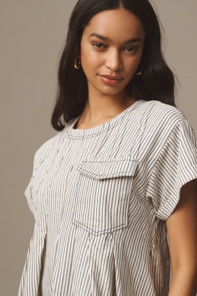Short-Sleeve Denim Mini Swing Dress | Nuuly