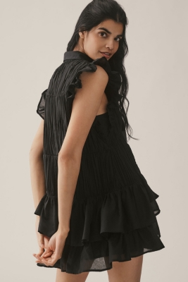 Sleeveless Ruffle Mini Shirt Dress | Nuuly