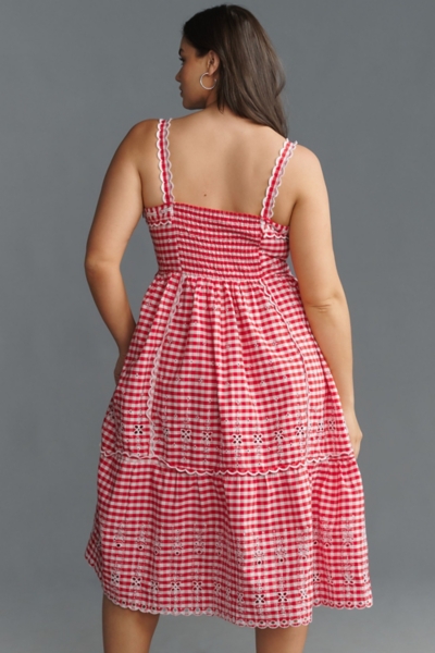 knee length dresses for ladies Apple Butter Midi Dress, Red Ivory