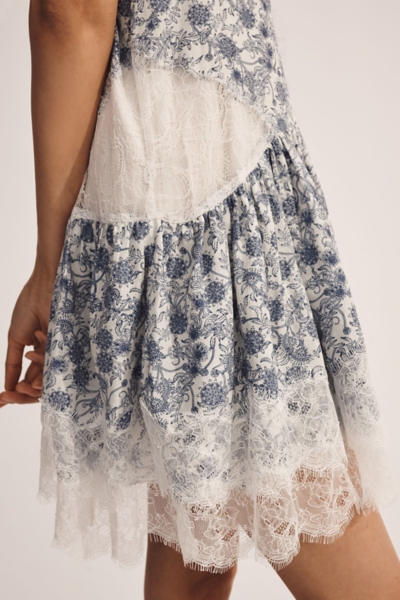 blue and gold lace dress Royal Blue Velvet Off Shoulder Lace Prom Dress main image 1