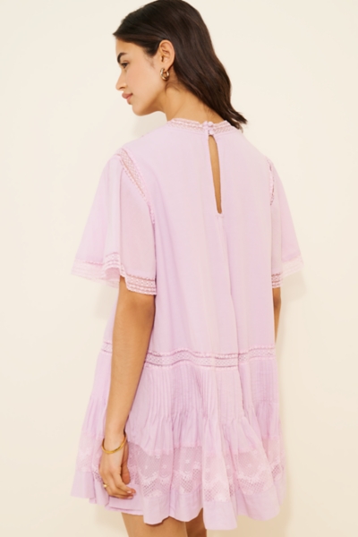 tunic dress pink NicoBlu Aurelia Long in Blush and Gold Palm Embroidery 12 Neckline closure Reiss Satin Sleeveless Tunic Dress
