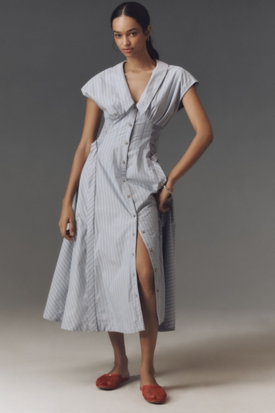 caruso midi dress black Black Cord Long Sleeve Riley Midi Dress