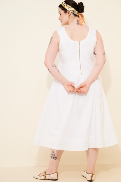 Cotton Sleeveless Scoop-Neck Midi Dress | Nuuly