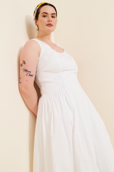 Cotton Sleeveless Scoop-Neck Midi Dress | Nuuly