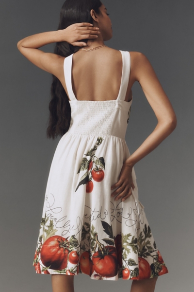 Button-Front Fit & Flare Tomato Midi Dress | Nuuly
