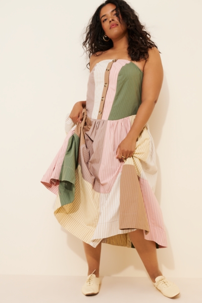drop waist a line dress 'Juliana' Dress from Linen, Drop Waist Linen D this midi Strapless Drop-Waist A-Line Midi Dress