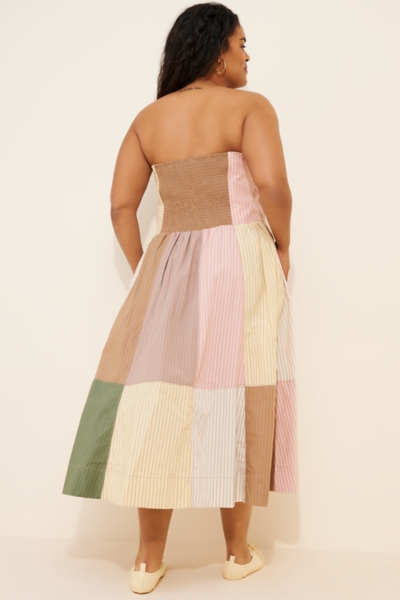 Strapless Drop-Waist A-Line Midi Dress | Nuuly