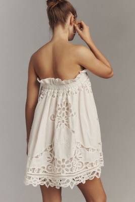 Strapless Lace Mini Dress