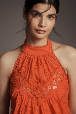 Twill Bow Mini Dress