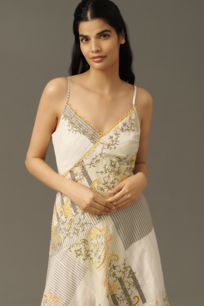 Sleeveless V-Neck Asymmetric Midi Dress | Nuuly