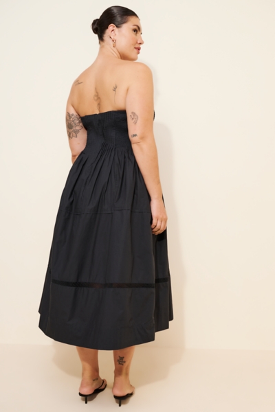 ribbed slit midi dress Ribbed Back Slit Bodycon Midi Dress