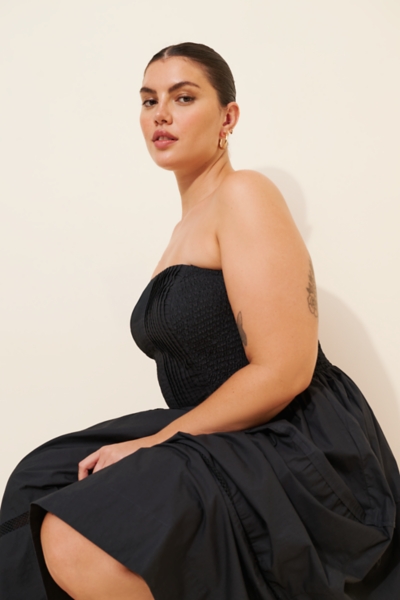 strapless black cotton dress Petal and Pup Women's Kayt Strapless Dress