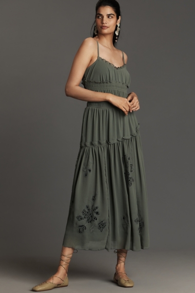 Sleeveless Asymmetric Midi Dress | Nuuly