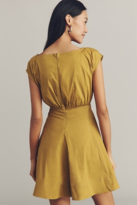 Sleeveless A-Line Poplin Mini Dress