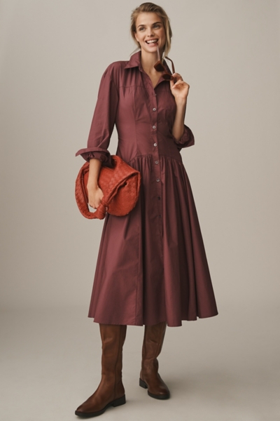 Drop-Waist Midi Shirt Dress | Nuuly