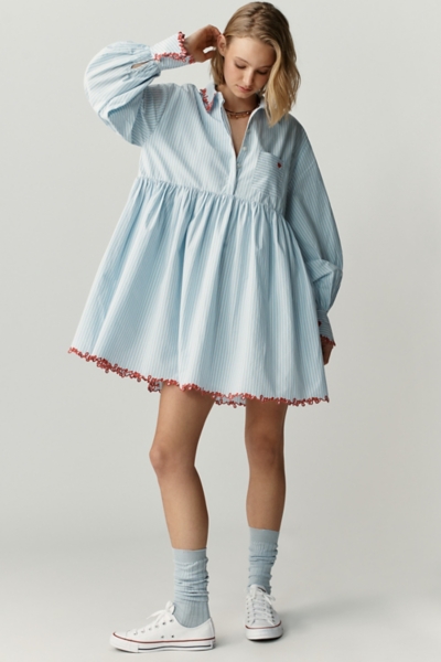 Love Letter Embroidered Swing Shirt Dress | Nuuly