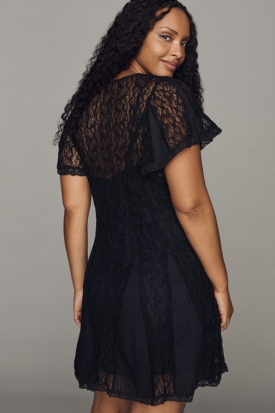lace godet dress Promise Me Ruched Bust Godet Dress Lace White