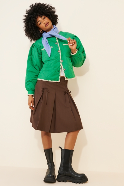 中綿ジャケット　ライムグリーン nugu puffy down jacket – NUNUNU
