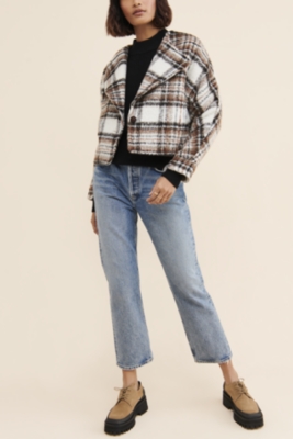 Kero　IRENE Shadow Plaid Jacket IRO Zachary checked brushed wool-blend jacket | THE OUTNET
