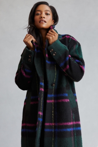 Sydney Plaid Overcoat | Nuuly
