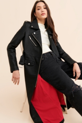 Vegan Leather Moto Trench | Nuuly