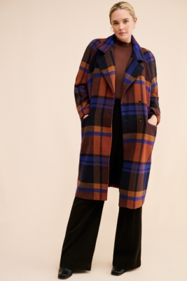 Avec les filles coat plaid on sale