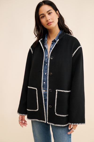Whipstitch Scarf Coat | Nuuly