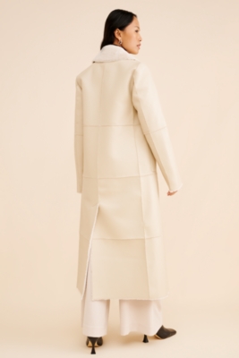 Reversible Vegan-Leather Sherpa Maxi Coat | Nuuly