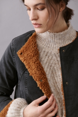 Denim sherpa duster deals