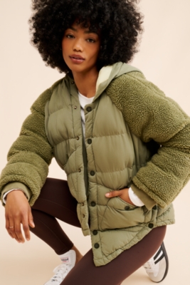 NWT 2024 Pilcro Green Swing Puffer Jacket