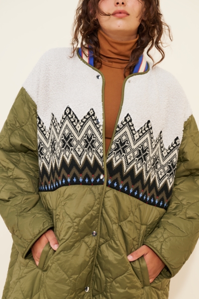 Fairisle Mixed Coat | Nuuly