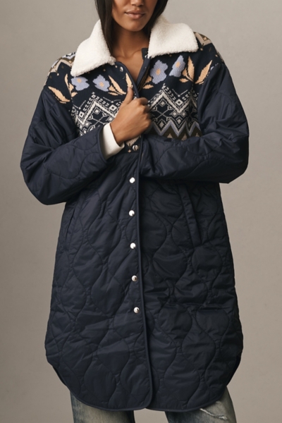 Fair Isle Mix Liner Jacket | Nuuly