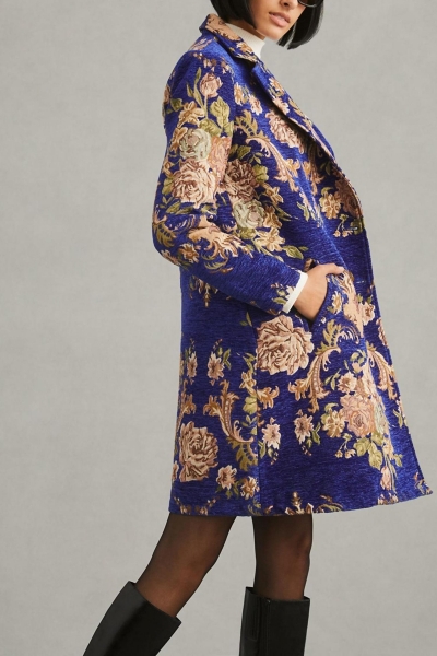 Floral Brocade Overcoat | Nuuly