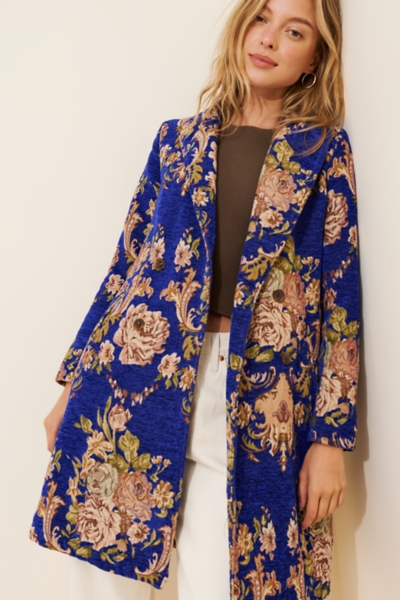 Floral Brocade Overcoat | Nuuly