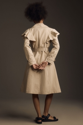 Ruffled Trench Coat
