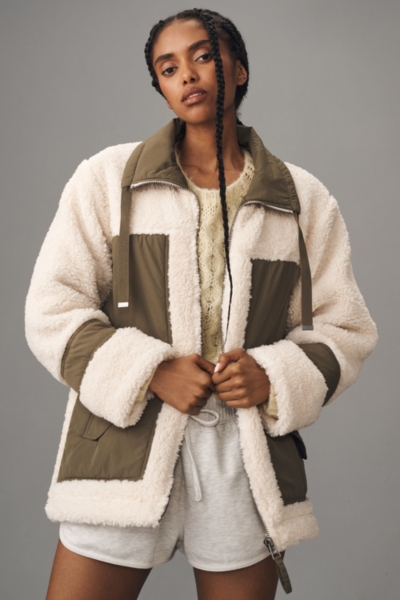 Mixed Sherpa Anorak Jacket | Nuuly