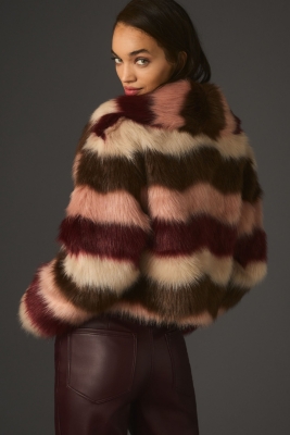 【WONDER WONDER】[Plan] Nyumel Mink Crop Fur Jacket 46.Dark-Purple-Mink-Fur-Jacket