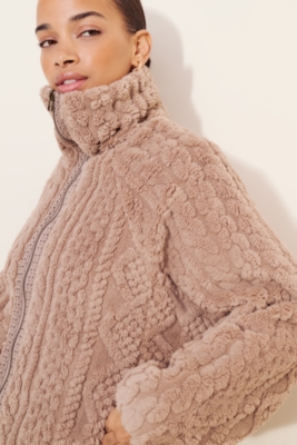 Faux Fur Zip-Up Coat | Nuuly