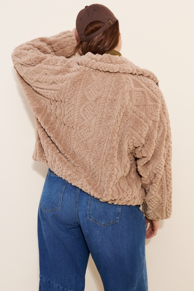 Faux Fur Zip-Up Coat | Nuuly