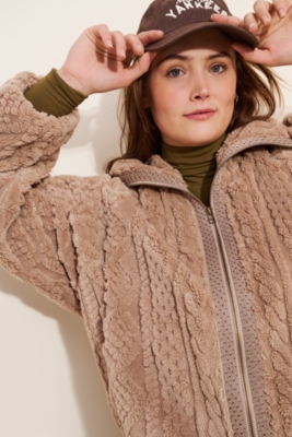 Faux Fur Zip Up Coat Nuuly