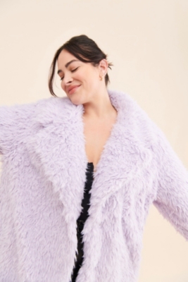 Faux Fur Longline Coat